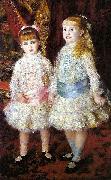 Pierre-Auguste Renoir Pink and Blue - The Cahen d'Anvers Girls oil painting reproduction
